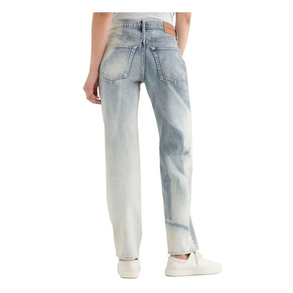 LUCKY BRAND Womens Light Blue Zippered Button Closure Distressed Jeans 4\27 - Picture 2 of 4